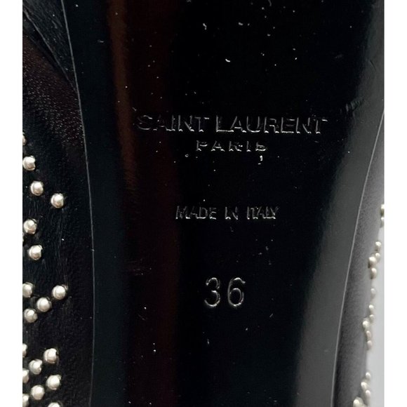 Saint Laurent Studded Black Leather Platform Pumps, Size 36 (IT), 6 (US) - Picture 10 of 11